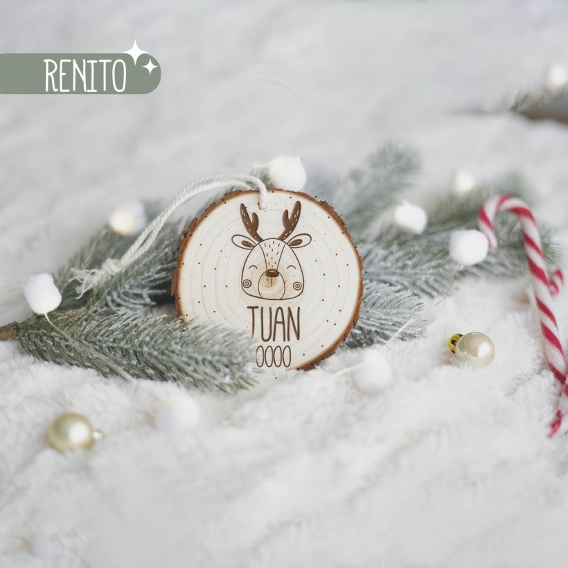 Rodaja árbol de navidad personalizada - Animalitos 2