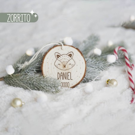 Rodaja árbol de navidad personalizada - Animalitos