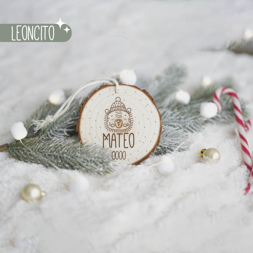 Rodaja árbol de navidad personalizada - Animalitos