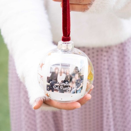 Bola de Navidad personalizada con foto tipo polaroid Bola de Navidad personalizada con foto tipo polaroid
