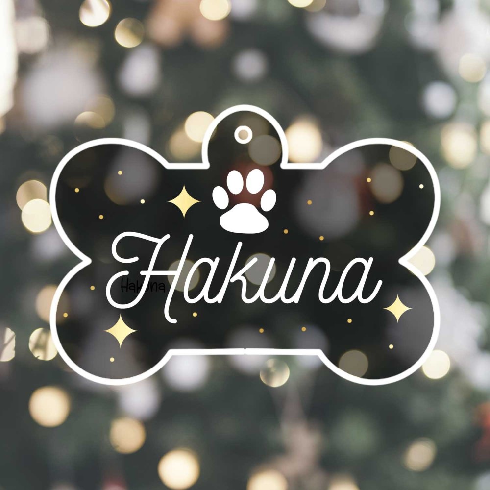 Adorno acrílico Navidad - Perro