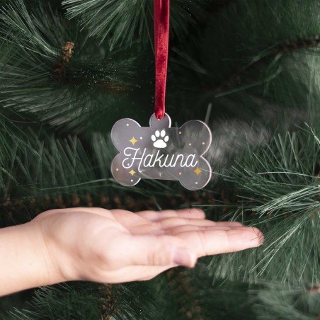 Adorno acrílico Navidad - Perro