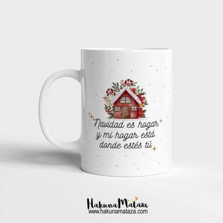 Taza personalizada Navidad - Navidad es hogar