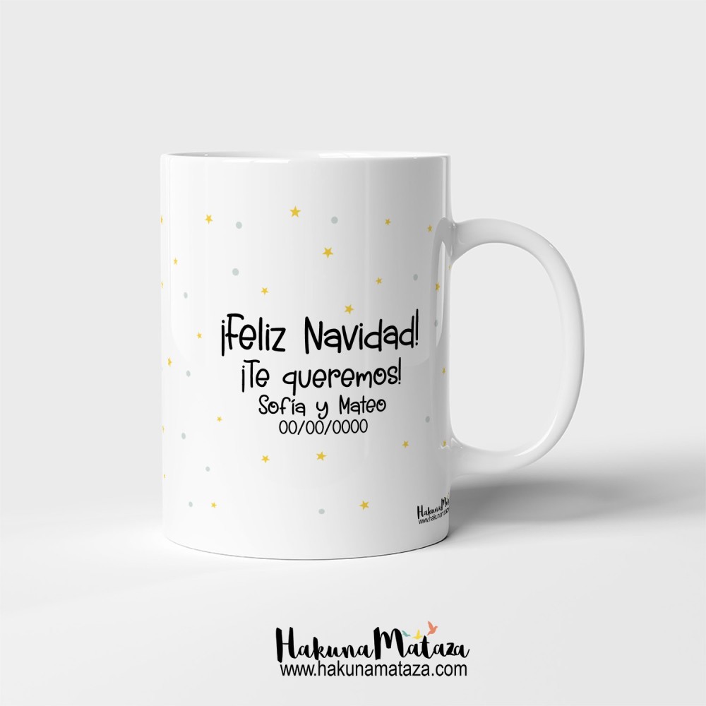 Taza personalizada Navidad - Árbol de Navidad con nombre