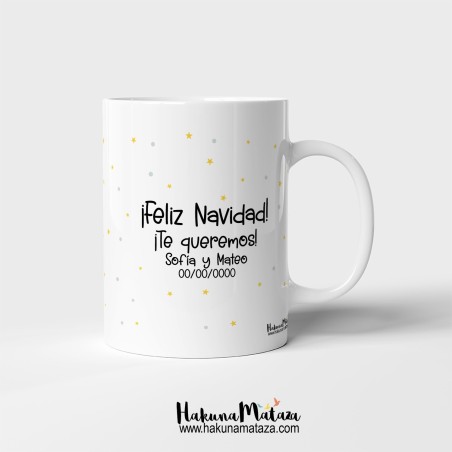 Taza personalizada Navidad - Nombre árbol de Navidad Taza personalizada Navidad - Nombre árbol de Navidad