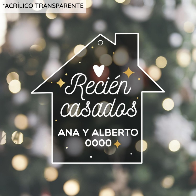 Adorno acrílico Navidad - Recién casados Adorno acrílico Navidad - Recién casados