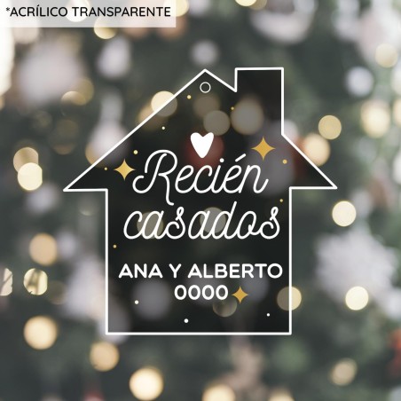 Adorno acrílico Navidad - Recién casados Adorno acrílico Navidad - Recién casados