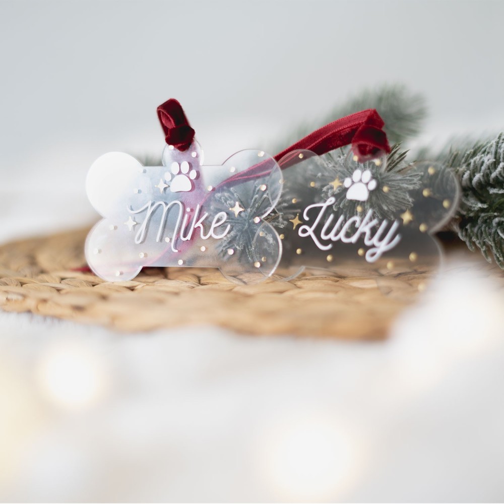 Adorno acrílico Navidad - Perro