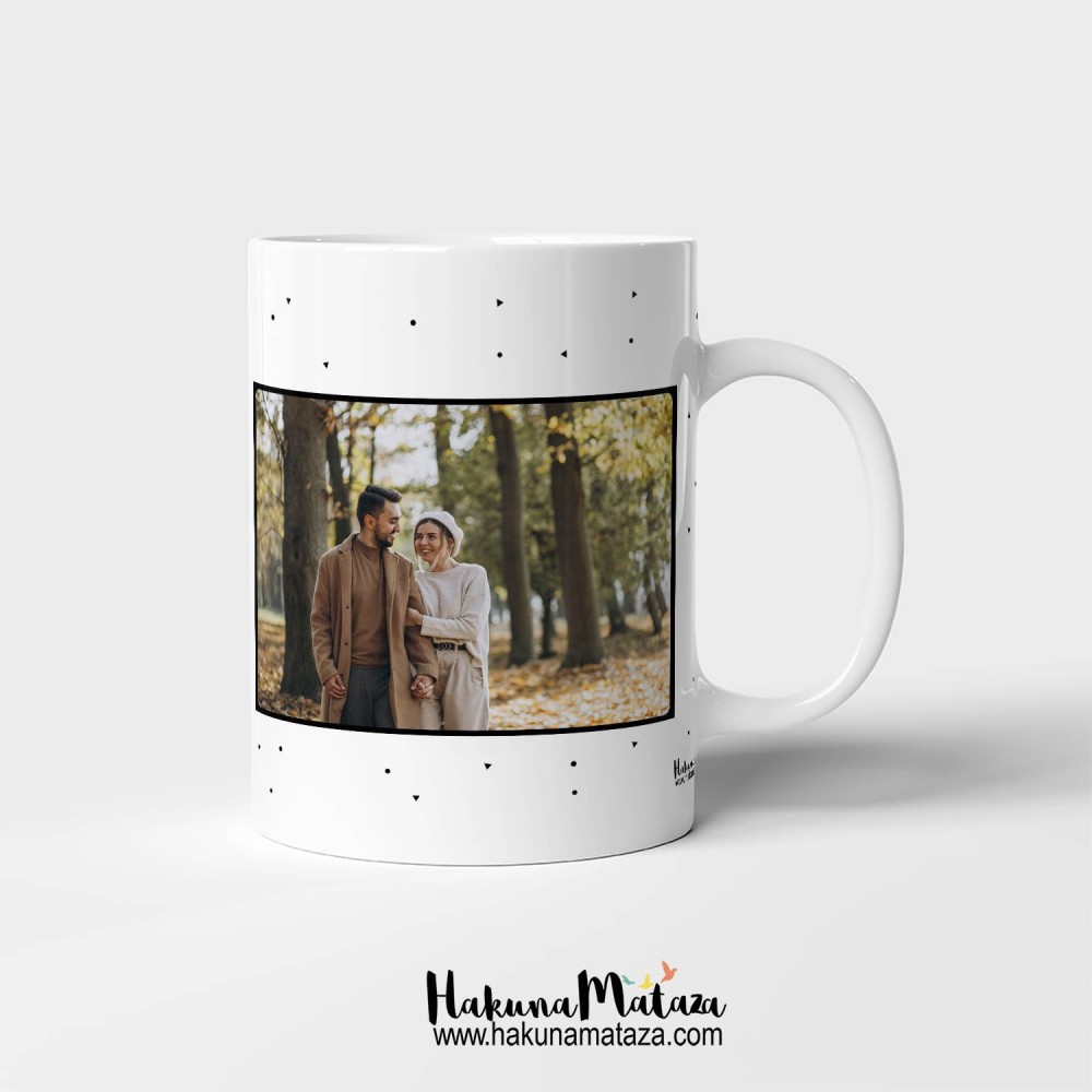 Taza personalizada con foto - Fecha y coordenadas geográficas
