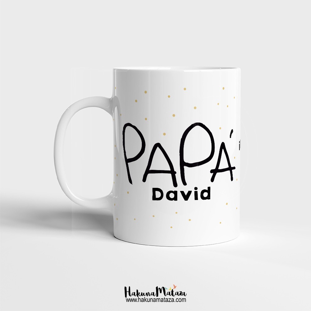 Taza personalizada para papá - Escritura niños