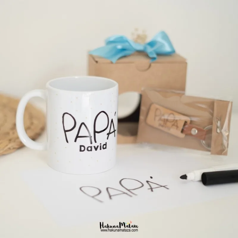 Pack taza escritura niños · ejemplo de personalización