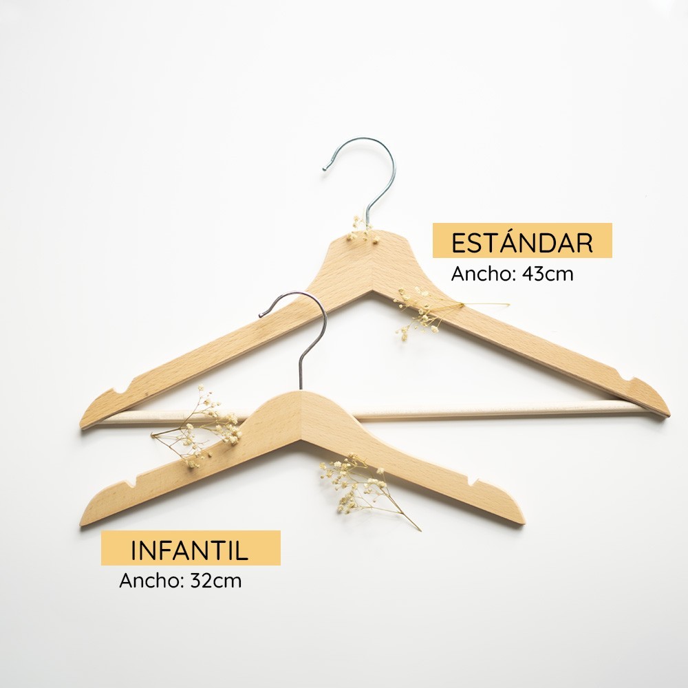 Percha personalizada madera natural - Diseño 4
