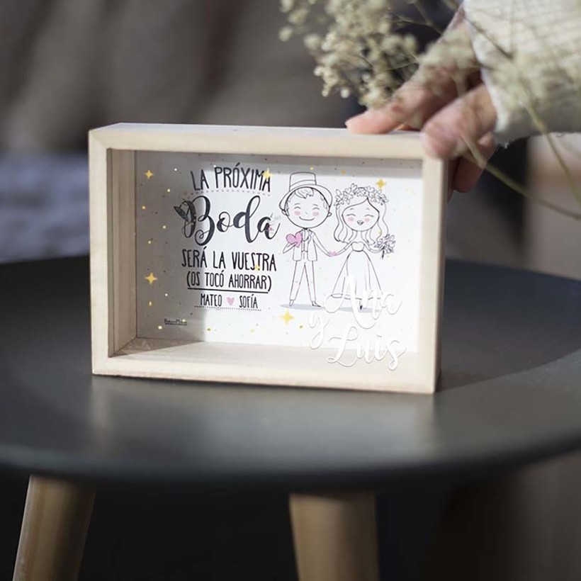 Hucha de madera personalizada - La próxima boda será la... 2