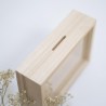 Hucha de madera personalizada - Toda aventura comienza con un sí