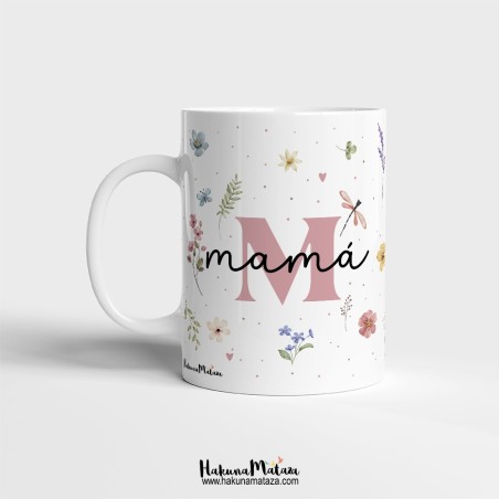 Taza personalizada - Inicial floral Taza personalizada - Inicial floral