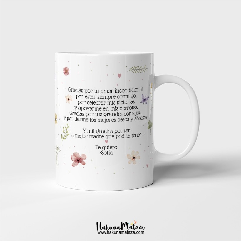 Taza personalizada - Inicial floral Taza personalizada - Inicial floral