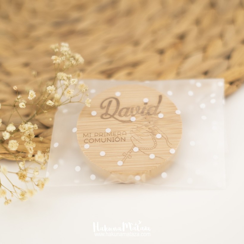 Abridor de madera personalizado - Ramitas (recordatorio boda)
