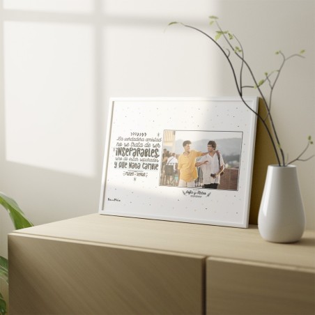 Lámina personalizada con foto - La verdadera amistad no se trata de ser inseparables Lámina personalizada con foto - La verdadera amistad no se trata de ser inseparables