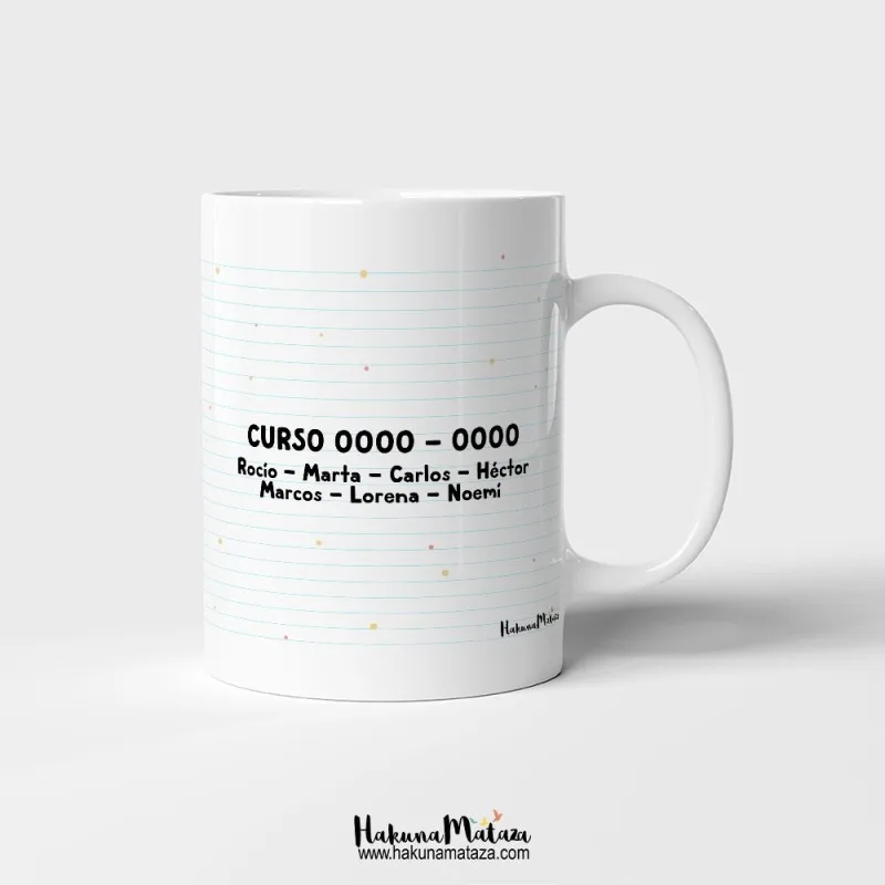 Taza personalizada - Profe, un millón de gracias · detalle
