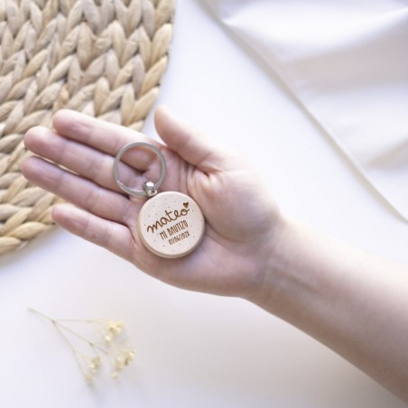 Llavero de madera - Bautizo - Comunión Llavero de madera - Bautizo - Comunión