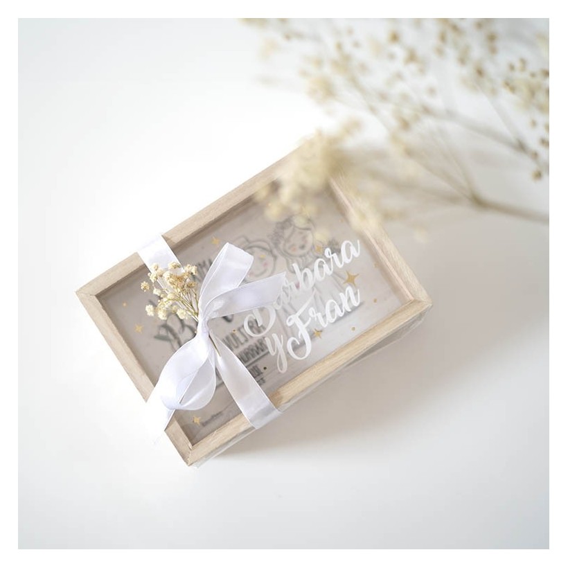 Hucha de madera personalizada - Arcoíris Hucha de madera personalizada - Arcoíris