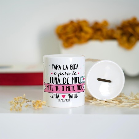 Hucha personalizada - Para la boda o para la luna de miel