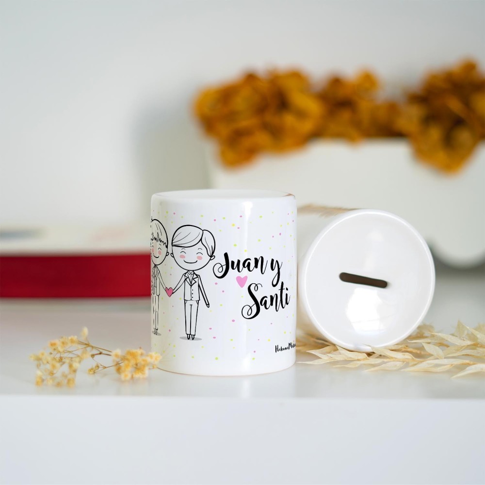 Hucha personalizada - La próxima boda será la vuestra (hombre+hombre)