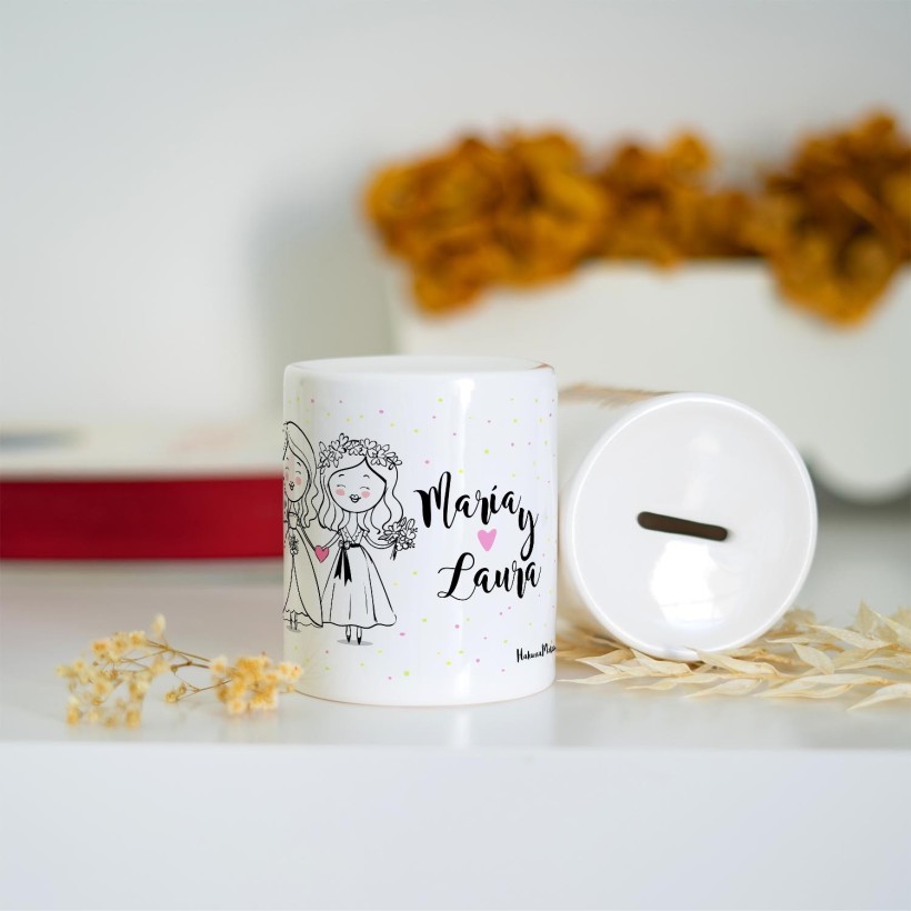 Hucha personalizada - La próxima boda será la vuestra (mujer+mujer) Hucha personalizada - La próxima boda será la vuestra (mujer+mujer)