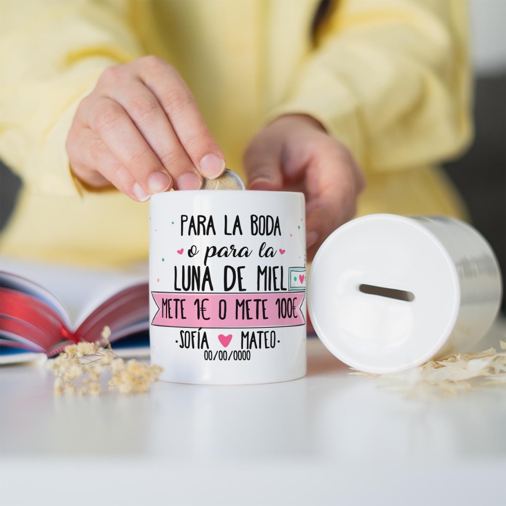 Hucha personalizada - Para la boda o para la luna de miel