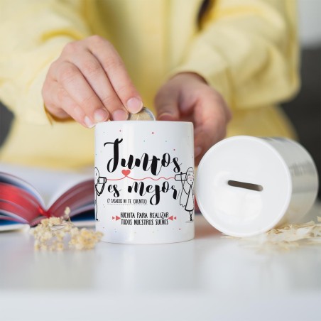 Hucha personalizada - Juntos es mejor Hucha personalizada - Juntos es mejor