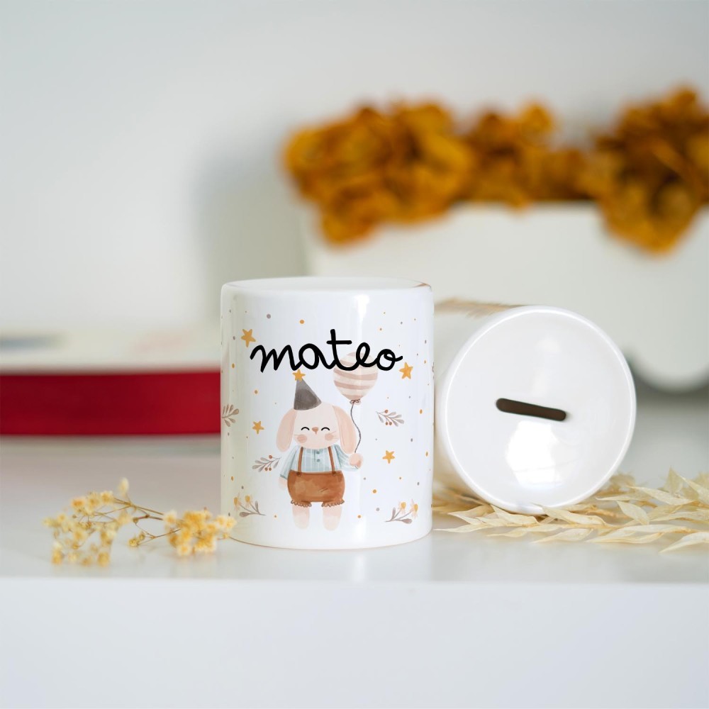 Hucha - Infantil animales acuarela