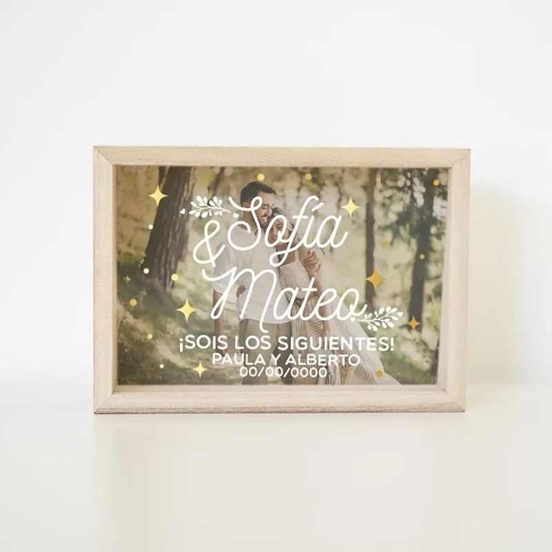 Hucha de madera personalizada - ¡Sois los siguientes! | Hakuna Mataza