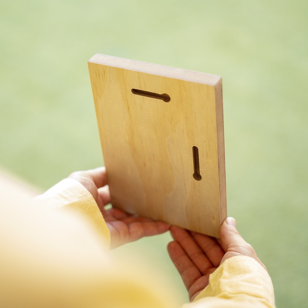 Fotopanel de madera estilo polaroid