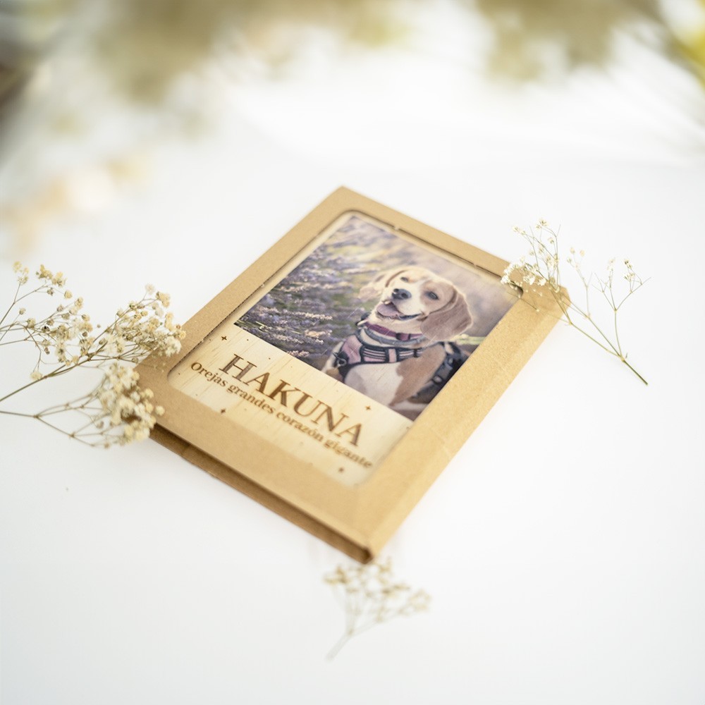 Fotopanel de madera estilo polaroid