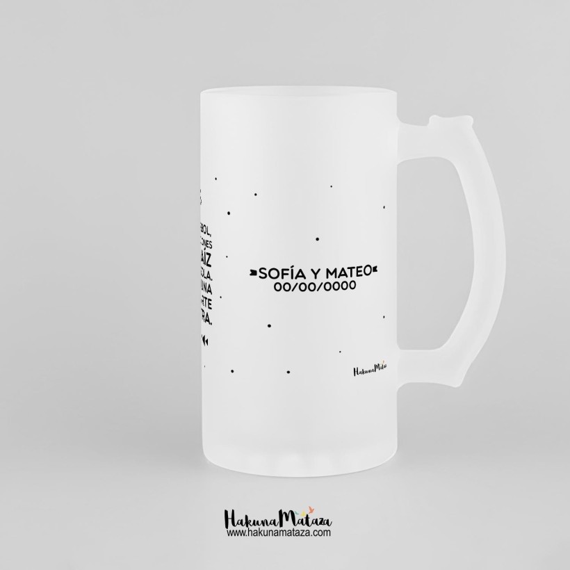 Jarra de cristal personalizada - Hermano-a como las ramas de un árbol Jarra de cristal personalizada - Hermano-a como las ramas de un árbol