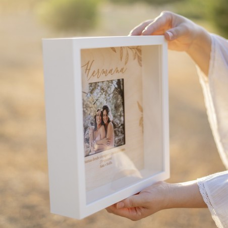 Marco de madera dedicado personalizado - Diseño ramas Marco de madera dedicado personalizado - Diseño ramas