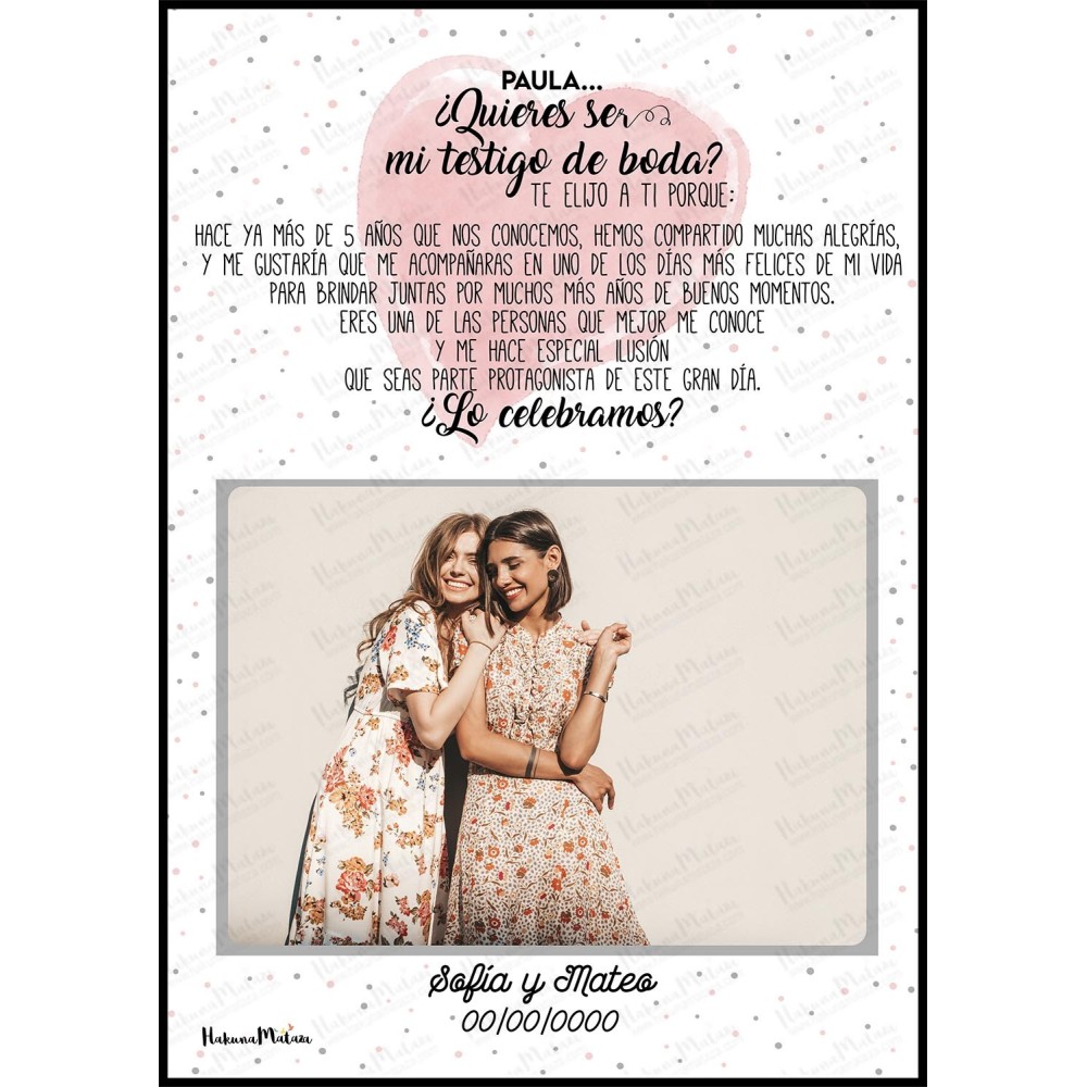 Lámina personalizada con foto - ¿Quieres ser mi...