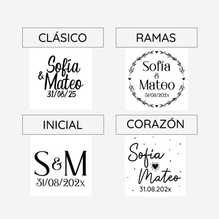 Caja porta alianzas redonda de madera personalizada