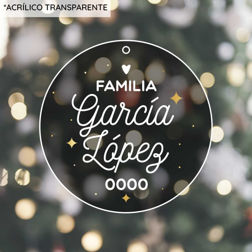 Adorno acrílico Navidad - Familia