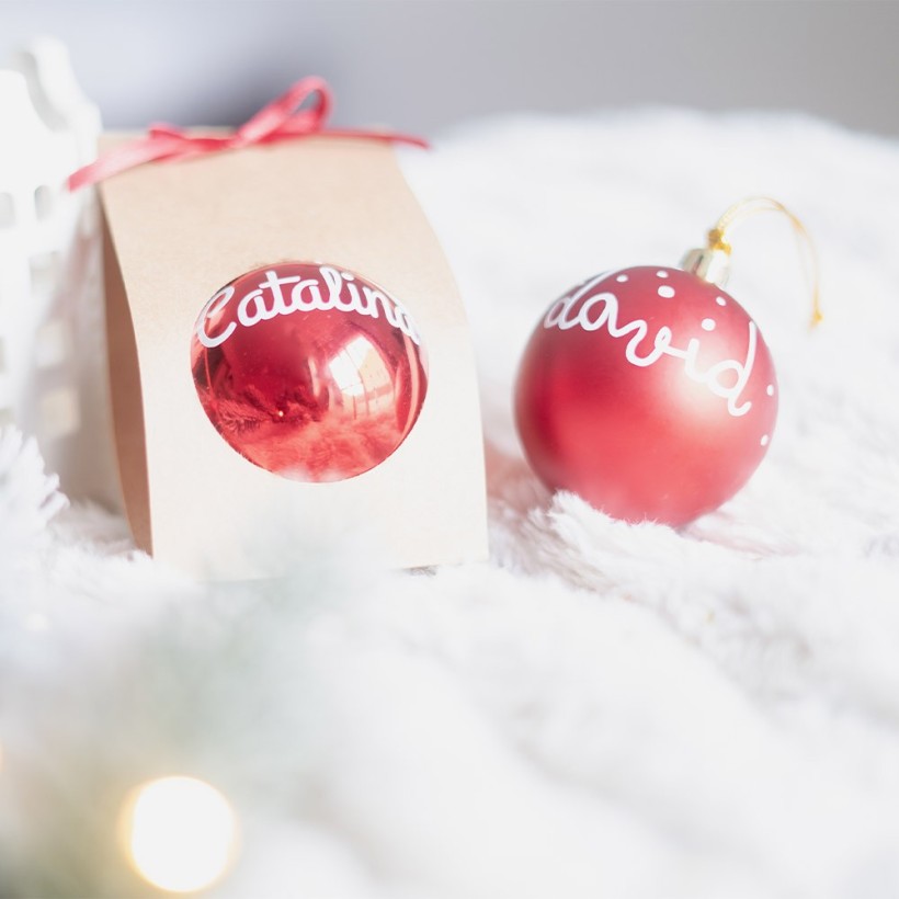 Bola roja Navidad- brillo / mate 2