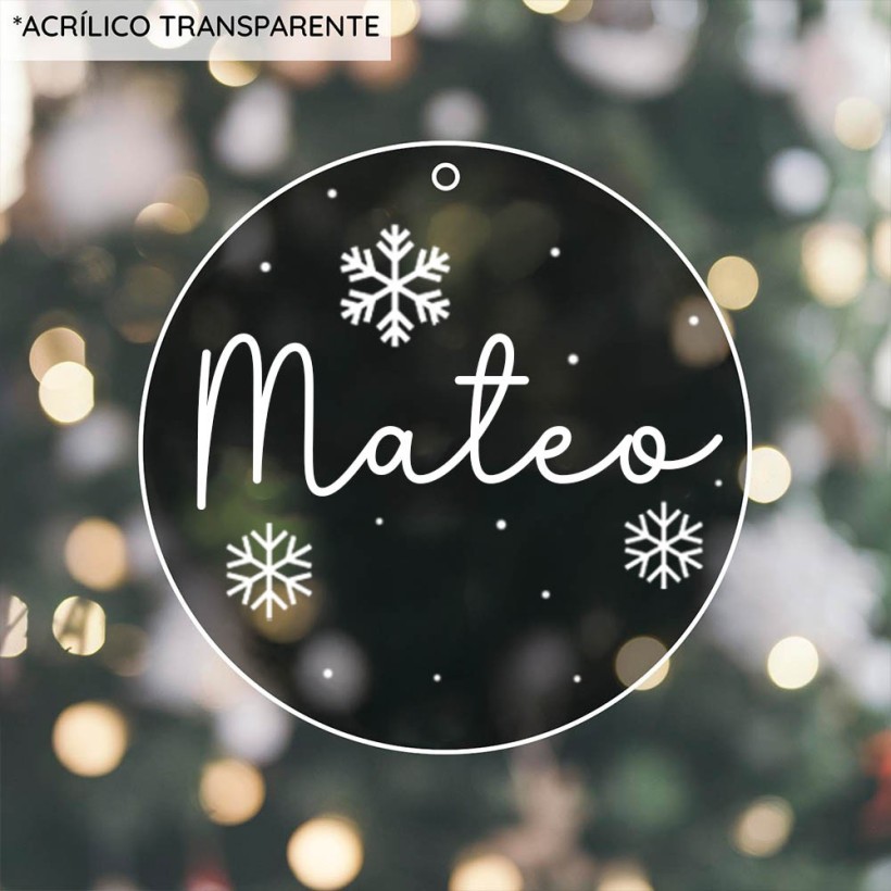 Adorno acrílico Navidad - Nombre Adorno acrílico Navidad - Nombre