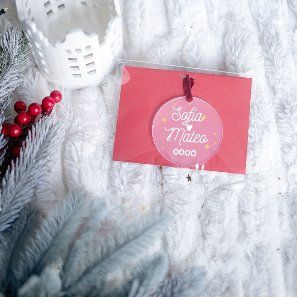 Adorno acrílico Navidad - Pareja