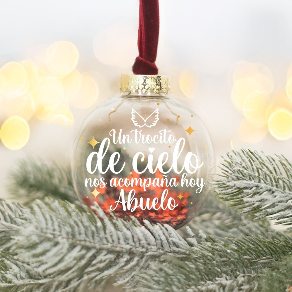 Bola (10cm) de Navidad personalizada - Un trocito de cielo