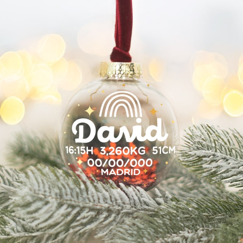 Bola (10cm) de Navidad personalizada - Natalicio