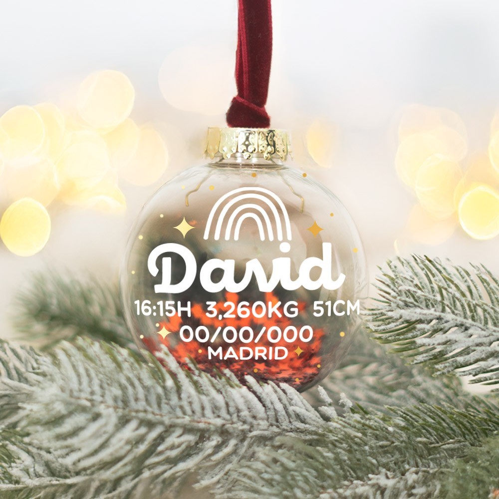Bola (10cm) de Navidad personalizada - Natalicio