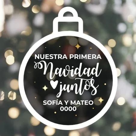 Bola de Navidad personalizada - Nuestra primera Navidad juntos · presentación