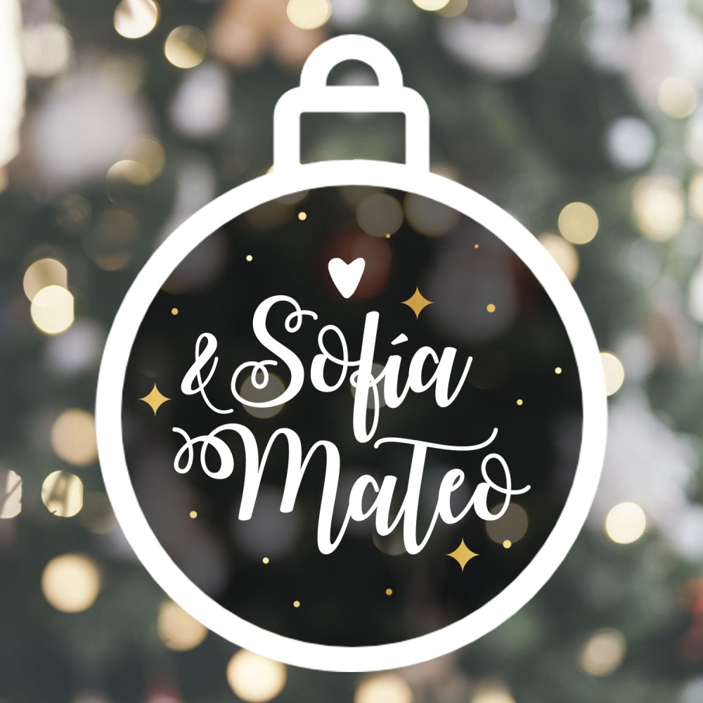 Bola de Navidad personalizada - Pareja