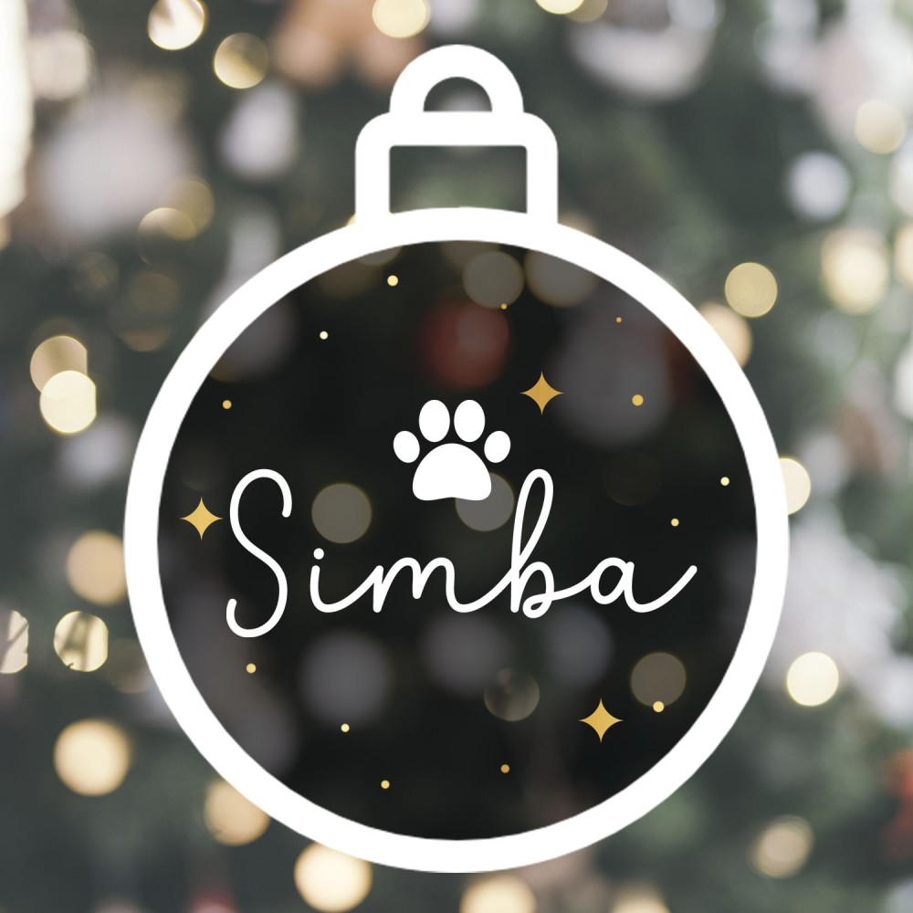 Pack (8cm) de 4 bolas de Navidad