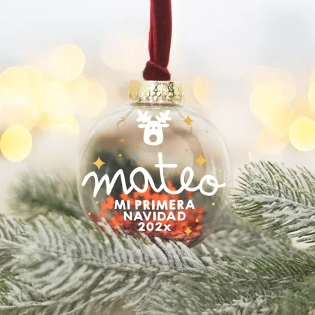 Bola de Navidad personalizada - Mi primera Navidad | Hakuna Mataza