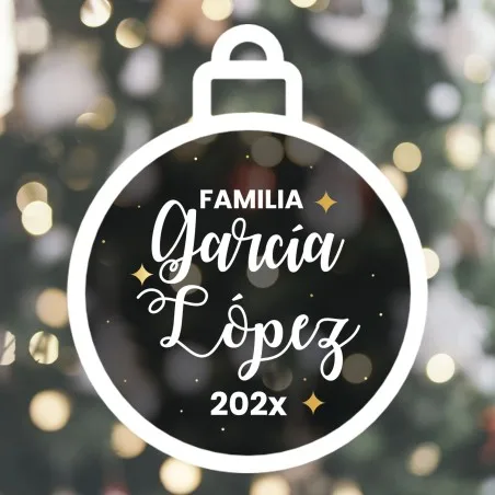 Bola de Navidad personalizada - Familia / apellidos · presentación